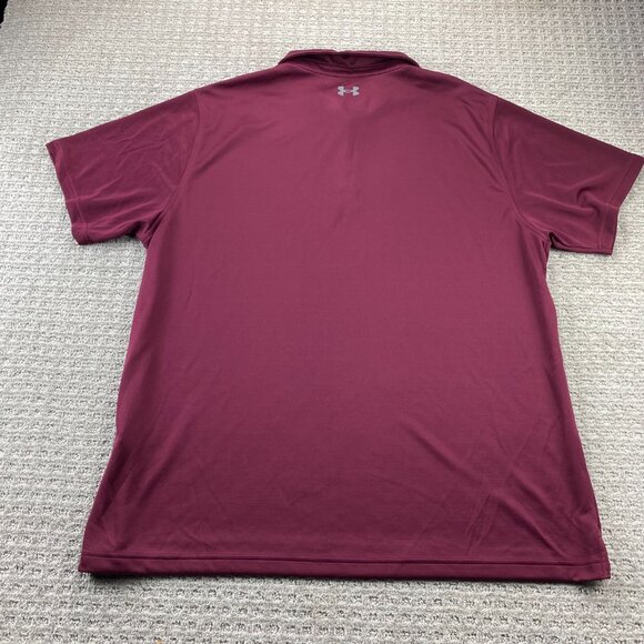 Under ARMOUR Golf Shirt Men 4XL Burgundy New With Tags Outdoor Polo Shirt Casual - Picture 8 of 11